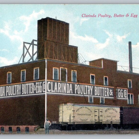 Clarinda Poultry Butter & Egg Co. Vintage Postcard #1266 - Picture 1 of 2